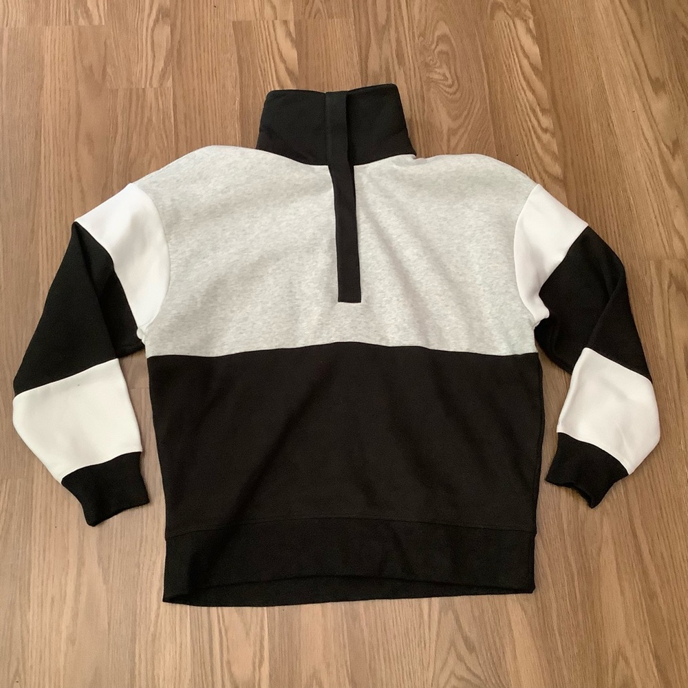 DSG Colorblock Women’s Size M Sweatshirt Snap Mock Neck Cotton Pullover NEW - Picture 2 of 15